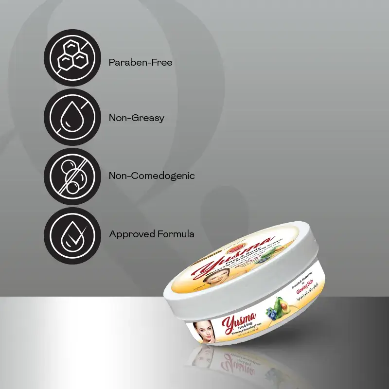 yusma face body whitening & moisturizing cream 225g yusma face body whitening & moisturizing cream 225g