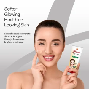 Skin cleansing demonstration using Yusma Beauty Face Wash for a refreshed and radiant facial glow.